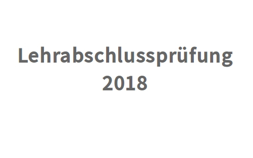 21.6.2018 Lehrabschlussprüfung bestanden